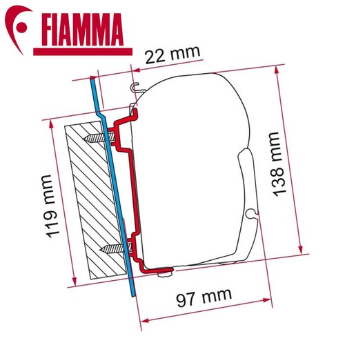 Fiamma f45s awning - awning, bracket